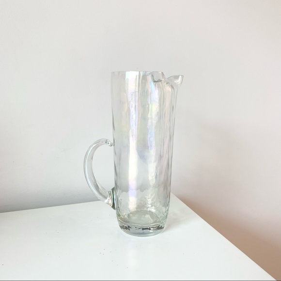 Vintage iridescent tall pitcher